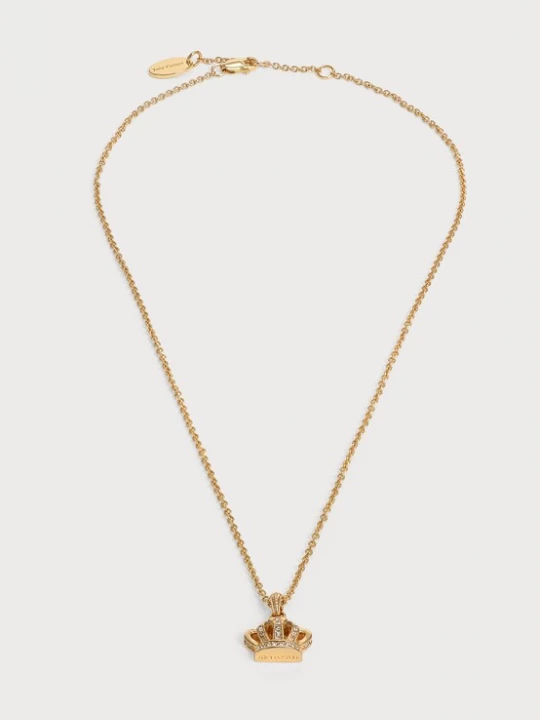 Obrázek produktu Juicy Couture Řetízek 'Crystal Crown Pendant' zlatá / průhledná