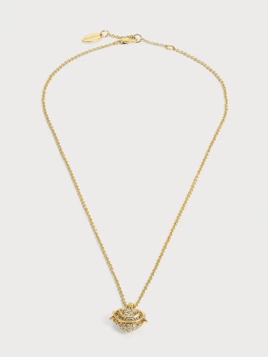 Obrázek produktu Juicy Couture Řetízek 'Crystal Heart Pendant' zlatá / průhledná