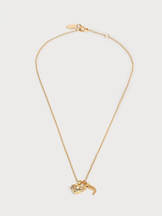 Obrázek produktu Juicy Couture Řetízek 'Heart & J Charm Pendant' zlatá