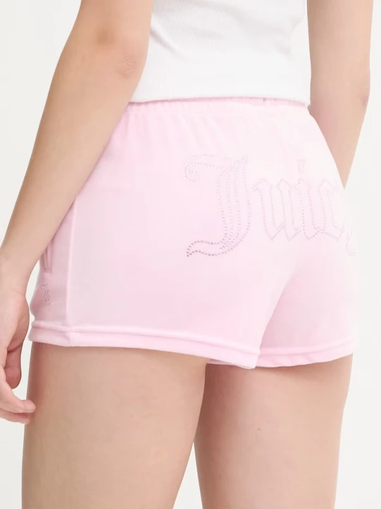 Obrázek produktu Juicy Couture šortky dámské velurové TAMIA SHORTS růžová