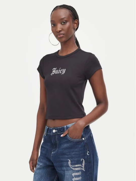 Obrázek produktu Juicy Couture T-Shirt JCWCT226326 Černá Slim Fit