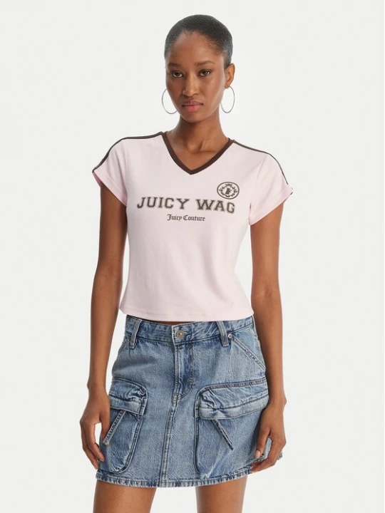 Obrázek produktu Juicy Couture T-Shirt Juicy Wag JCWCT126319 Růžová Slim Fit