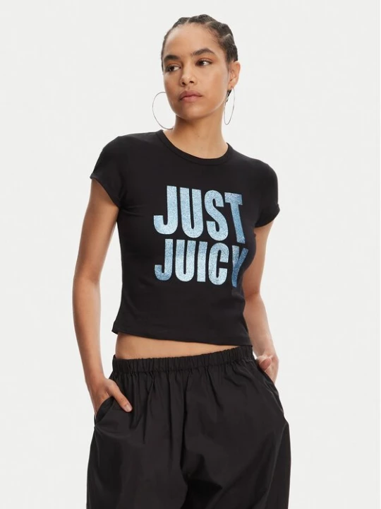 Obrázek produktu Juicy Couture T-Shirt Just Juicy JCGCT125040 Černá Slim Fit