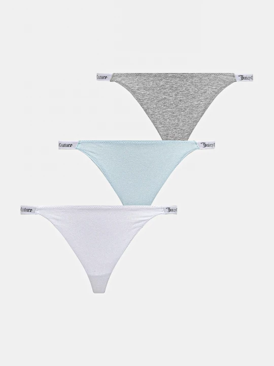 Obrázek produktu Juicy Couture tanga dámské s bavlnou 3 PK DEMI THNG 3-pack