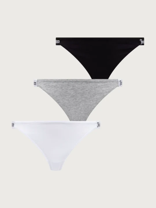 Obrázek produktu Juicy Couture tanga dámské s bavlnou 3 PK DEMI THNG 3-pack