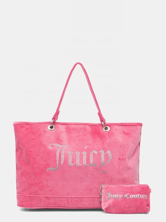 Obrázek produktu Juicy Couture tote taška dámská velurová Kimberly růžová