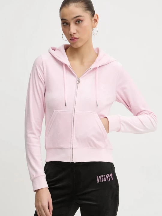 Obrázek produktu Juicy Couture Velurová mikina Juicy Couture růžová