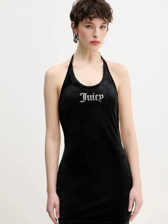 Obrázek produktu Juicy Couture Velurové šaty Juicy Couture HALTER černá
