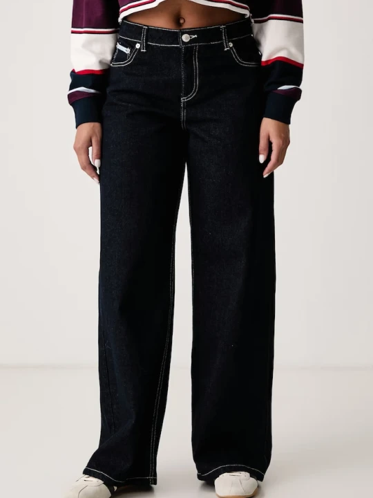 Obrázek produktu Juicy Couture wide leg džíny dámské DOG CREST WIDE LEG námořnická modř
