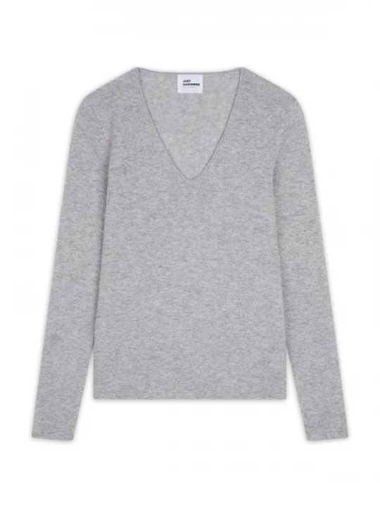 Obrázek produktu JUST CASHMERE Svetr 'Joan' šedý melír