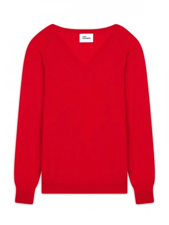 Obrázek produktu JUST CASHMERE Svetr 'Phoebe' oranžově červená