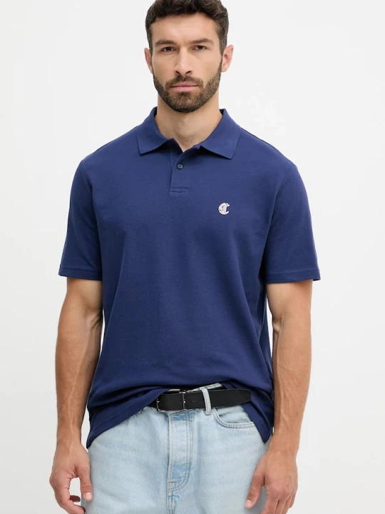 Obrázek produktu Just Cavalli Bavlněné polo tričko Just Cavalli námořnická modř