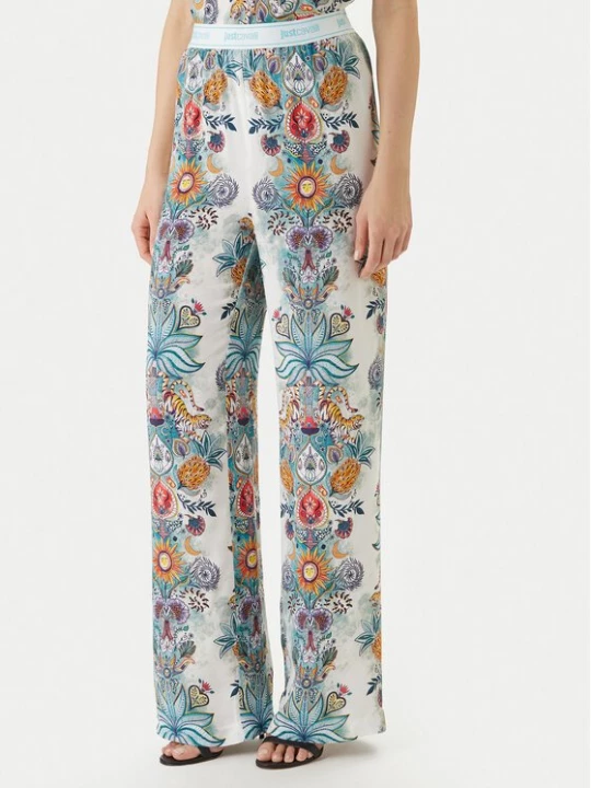 Obrázek produktu Just Cavalli Kalhoty z materiálu 80PAA120 NS837 Světle modrá Wide Leg