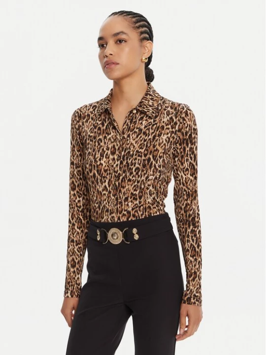 Obrázek produktu Just Cavalli Košile 79PAL228 JS496 Hnědá Slim Fit