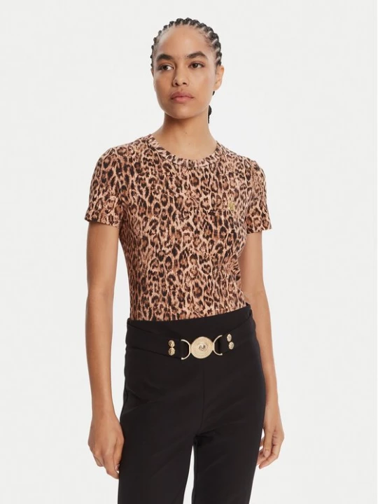 Obrázek produktu Just Cavalli T-Shirt 79PAHE07 CJ112 Hnědá Slim Fit