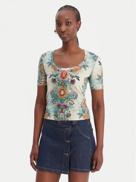 Obrázek produktu Just Cavalli T-Shirt 80PAHE02 CJ112 Barevná Slim Fit