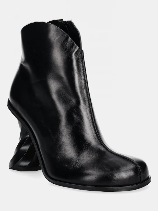 Obrázek produktu JW Anderson Kožené kotníkové boty JW Anderson Twist Heel černá