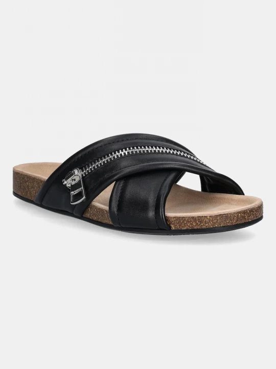 Obrázek produktu JW Anderson Kožené pantofle JW Anderson Biker Slide černá