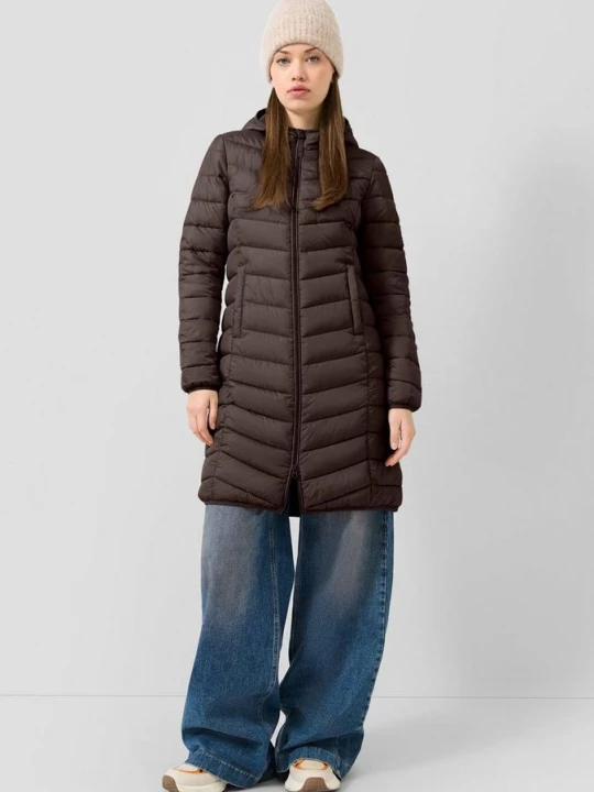 Obrázek produktu Prošívaný kabát s kapucí QS hnědá