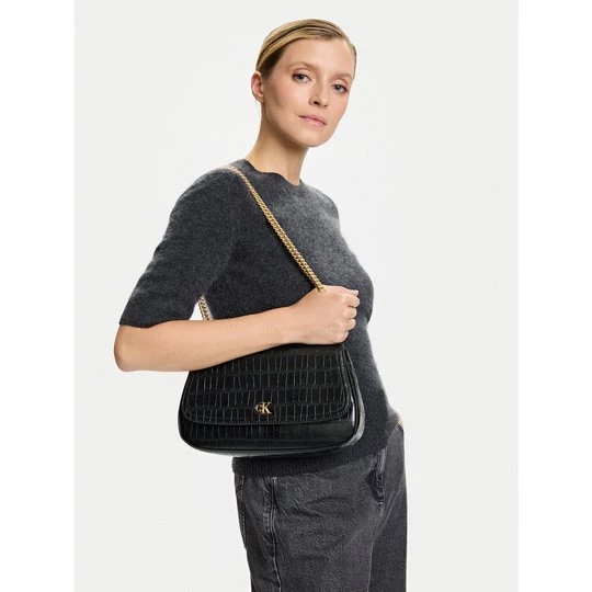 Obrázek produktu Kabelka Calvin Klein Ck Croc Conv Chain Medium Bag LV04F3284G Černá