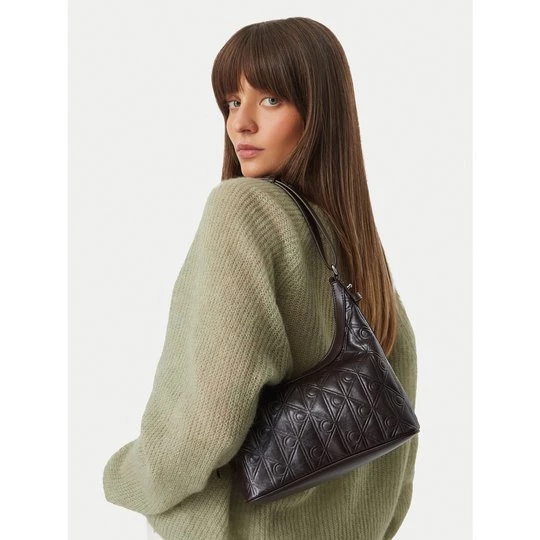 Obrázek produktu Kabelka Calvin Klein Emblem Aop Debossed Shoulder Bag LV04F3874G Hnědá