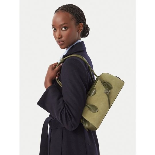 Obrázek produktu Kabelka Calvin Klein Emblem Trio Suede Shoulder Bag LV04F3888G Tmavě zelená