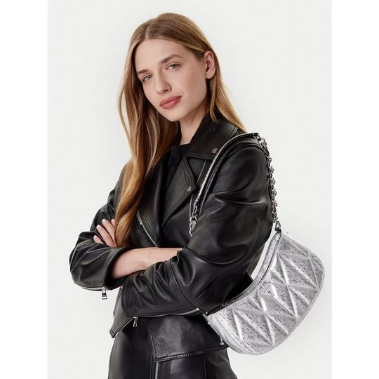 Obrázek produktu Kabelka Guess Aldina HWGY96 63170 Stříbrná