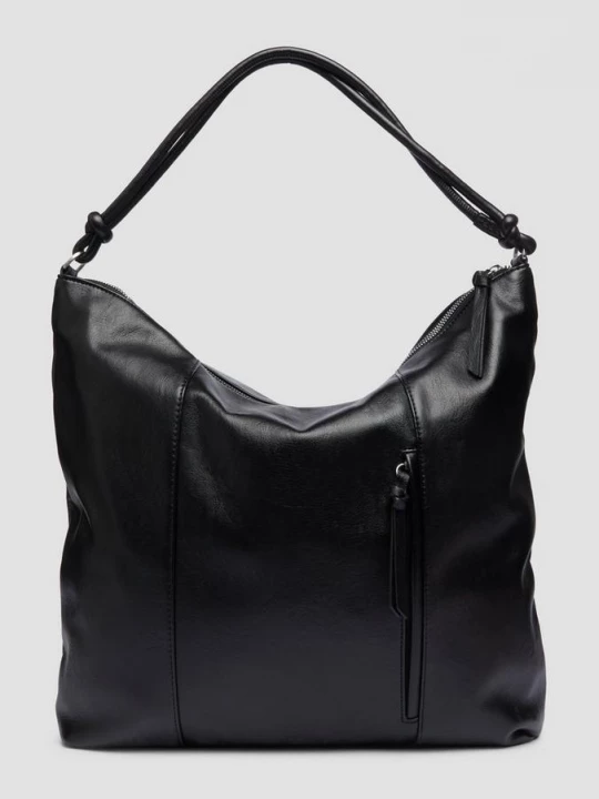 Obrázek produktu Kabelka hobo se vzhledem usně s vyraženým logem a Zapínáním na zip s.Oliver černá