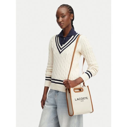 Obrázek produktu Kabelka Lacoste Small Heritage Canvas Tote NF5232TD Krémová