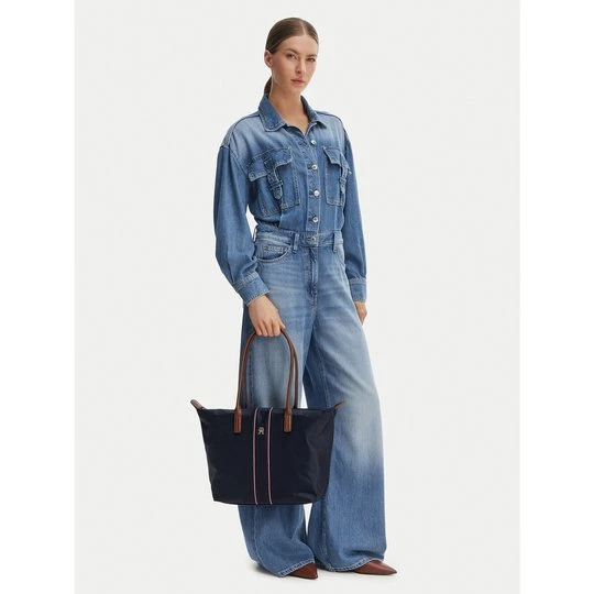 Obrázek produktu Kabelka Tommy Hilfiger Popette Tote Corp AW0AW17706 Tmavomodrá