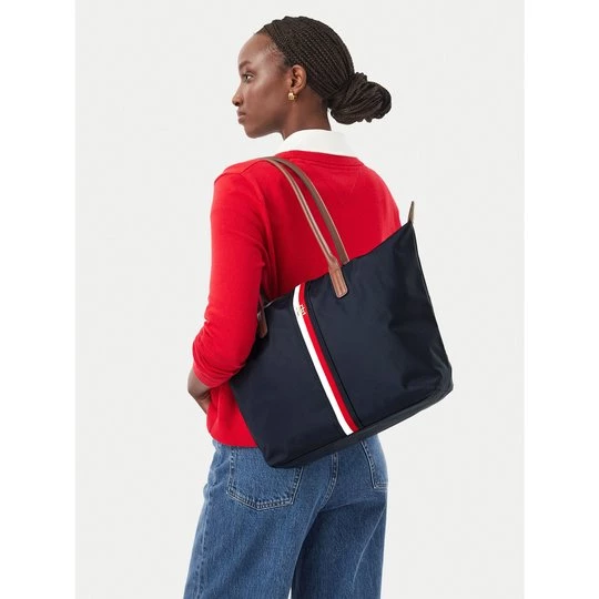 Obrázek produktu Kabelka Tommy Hilfiger Popette Tote Corp AW0AW19027 Tmavomodrá