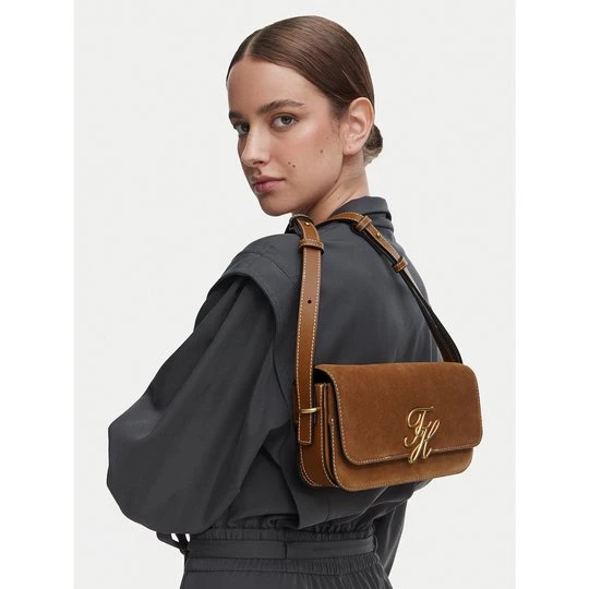 Obrázek produktu Kabelka Tommy Hilfiger Script Leather Crossover Suede AW0AW19326 Hnědá