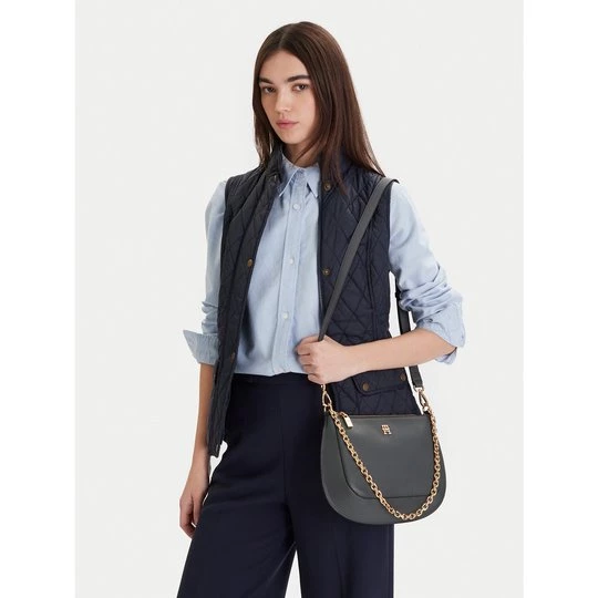 Obrázek produktu Kabelka Tommy Hilfiger Th Glam Conv Med Crossover AW0AW18143 Šedá