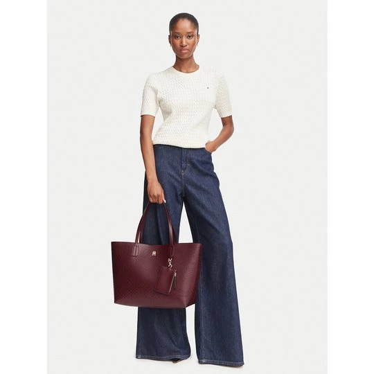 Obrázek produktu Kabelka Tommy Hilfiger Th Icon Tote Mono AW0AW19004 Bordó
