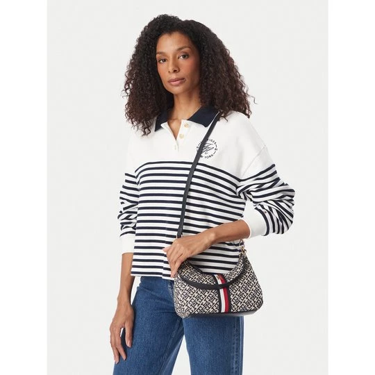 Obrázek produktu Kabelka Tommy Hilfiger Th Jacquard Ess Shoulder Bag AW0AW19331 Modrá