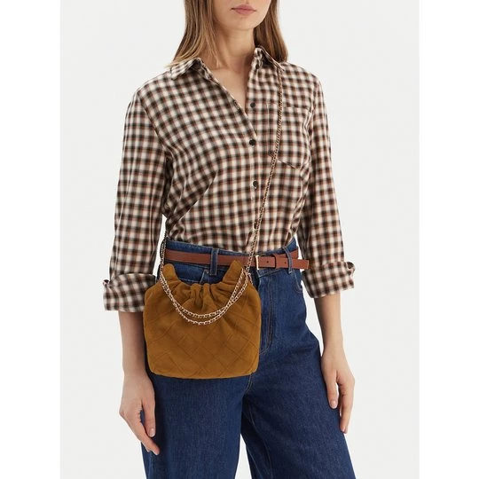Obrázek produktu Kabelka Tory Burch Fleming Suede Mini Hobo Bag 166066 Hnědá