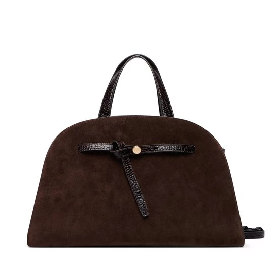 Obrázek produktu Kabelka Tory Burch Romy Suede Bauletto 183363 Tmavě hnědá