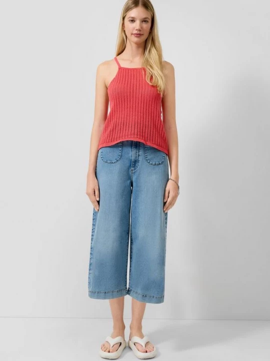 Obrázek produktu Kalhotová džínová sukně Catie / Slim Fit / High Rise QS modrá