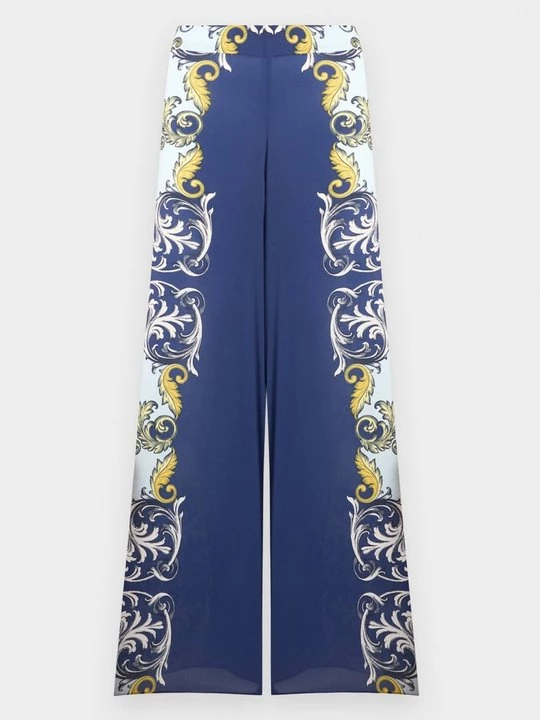 Obrázek produktu Kalhoty Alice + Olivia tmavě modrá