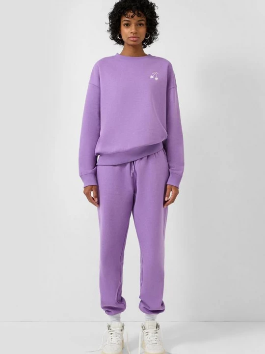 Obrázek produktu Kalhoty Comfort Fit s elastickým pasem QS fialová