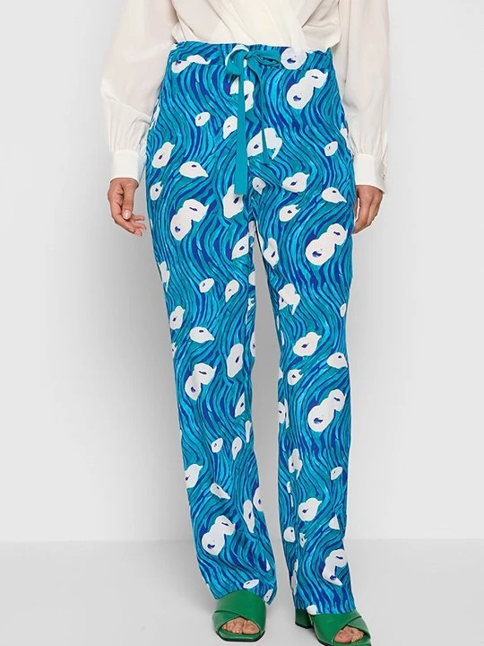 Obrázek produktu Kalhoty Diane Von Furstenberg modrá