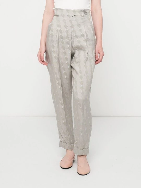 Obrázek produktu Kalhoty Emporio Armani skvrnitě tmavě červená
