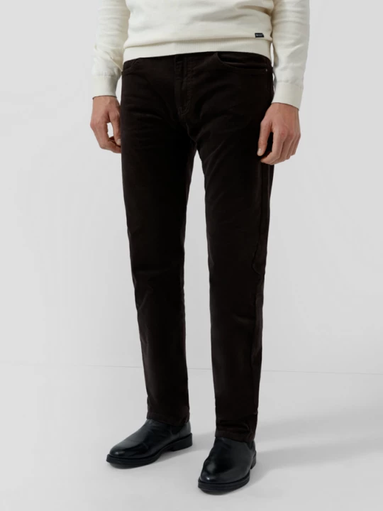 Obrázek produktu Kalhoty Regular Fit / Středně vysoký pas / Straight Leg / Manšestr s.Oliver hnědá