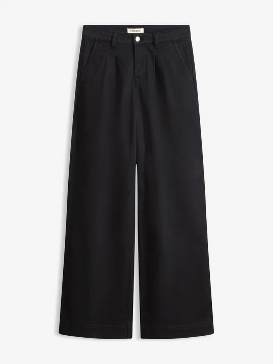 Obrázek produktu Kalhoty se sklady v pohodlném pase, Wide Leg BonPrix