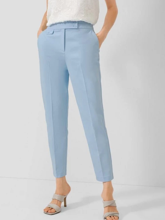 Obrázek produktu Kalhoty střihu Slim Fit z bavlněné směsi, s elastickým pasem s.Oliver modrá
