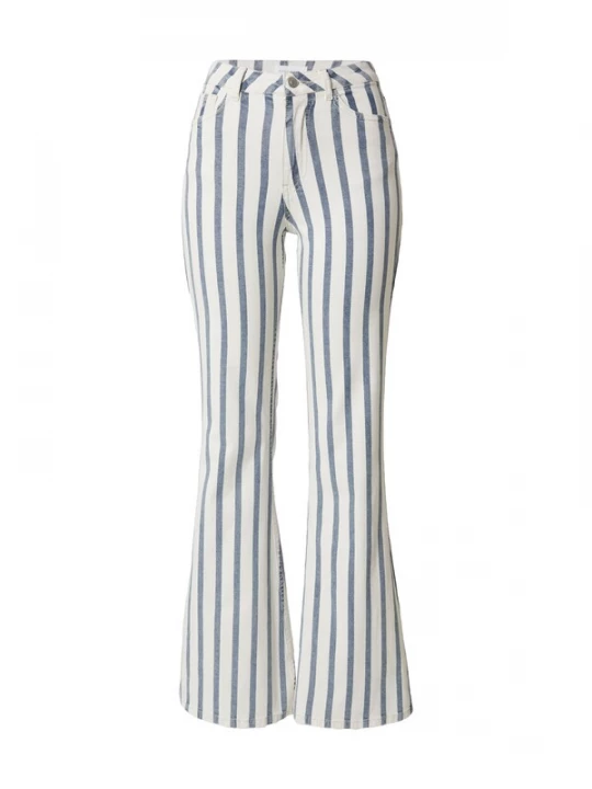 Obrázek produktu Kamila Šikl Džíny 'Striped flared jeans' modrá / bílá