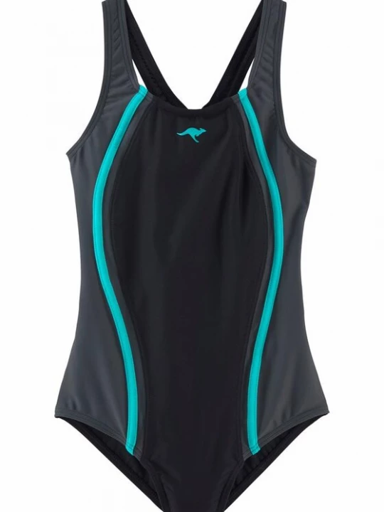 Obrázek produktu KangaROOS Plavky  aqua modrá / čedičová šedá / černá