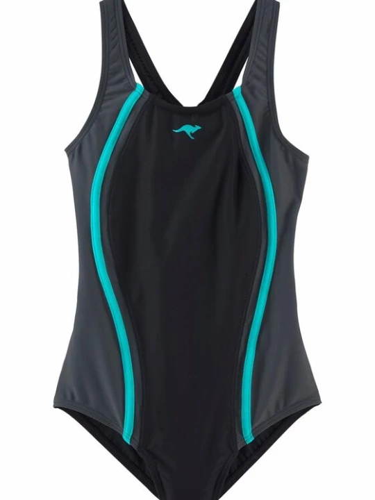 Obrázek produktu KangaROOS Plavky aqua modrá / čedičová šedá / černá