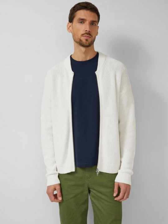 Obrázek produktu Kardigan s límcem typu bomber a dvoucestným zipem s.Oliver krémová