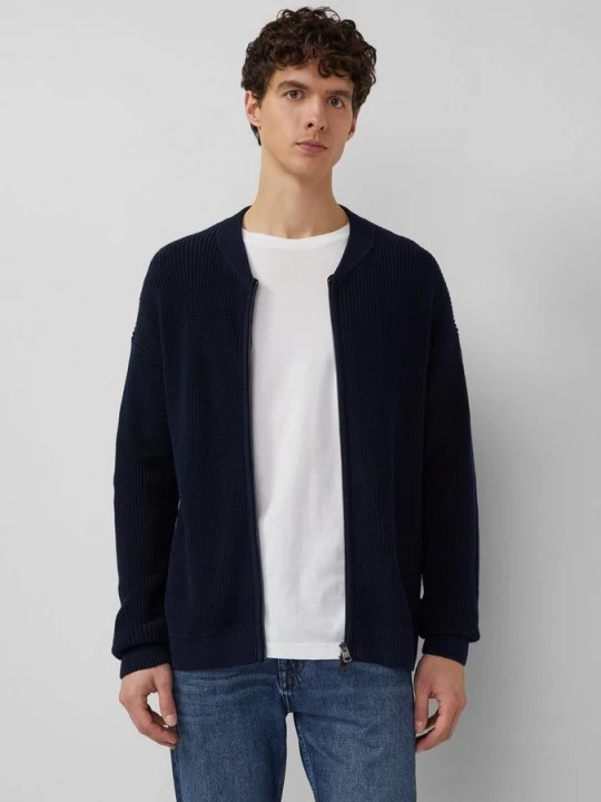 Obrázek produktu Kardigan s límcem typu bomber a dvoucestným zipem s.Oliver modrá